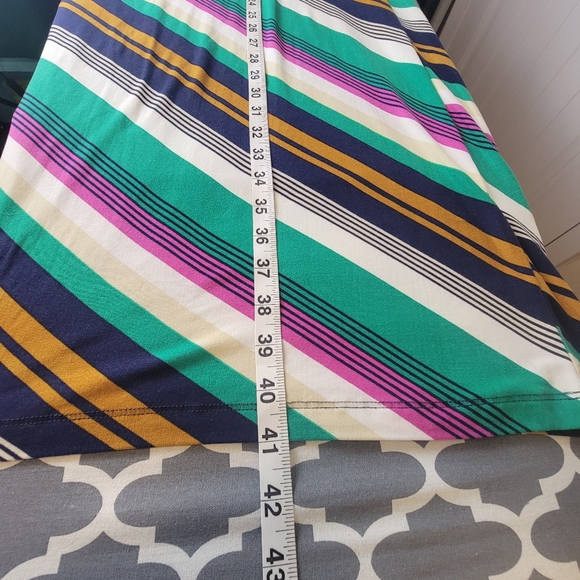 Allison Brittney Green Multicolor Striped Dress Sz XL - Picture 8 of 8